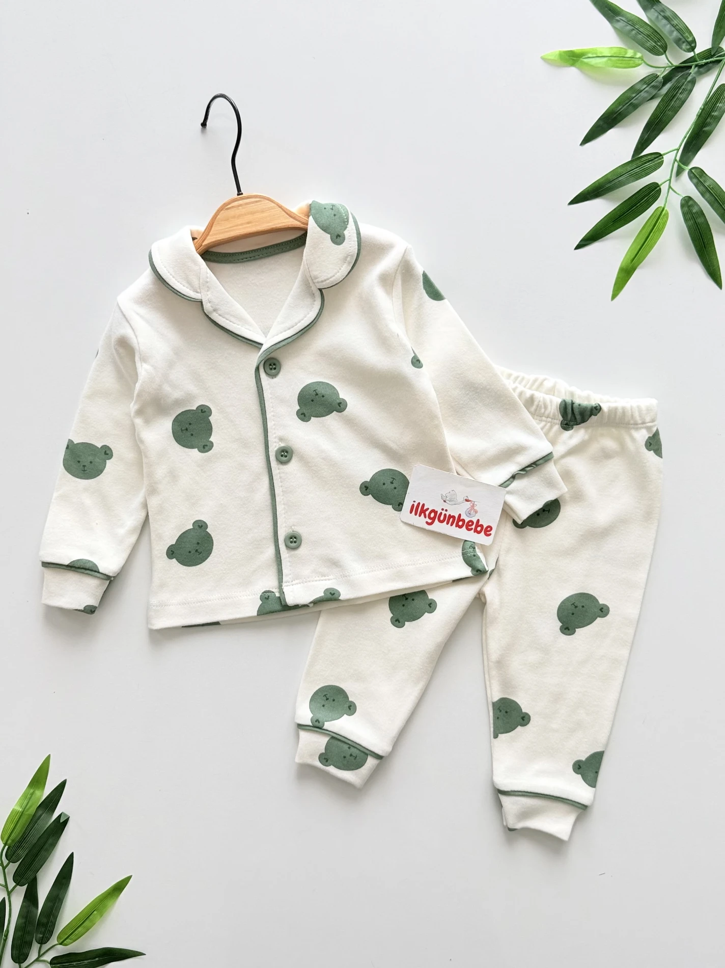Teddy Pinterest Unisex %100 Pamuk Pijama Takımı