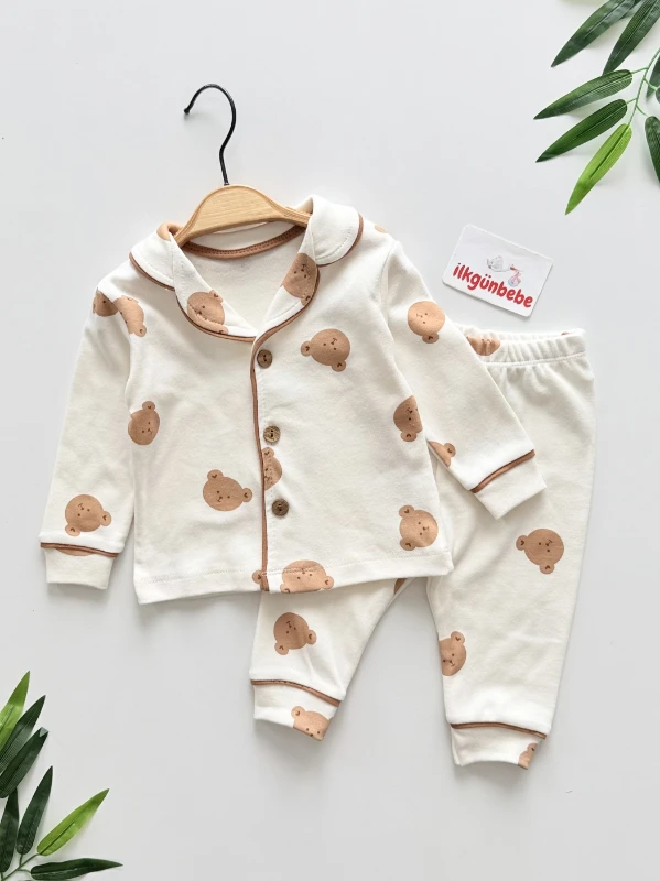 Teddy Pinterest Unisex %100 Pamuk Pijama Takımı