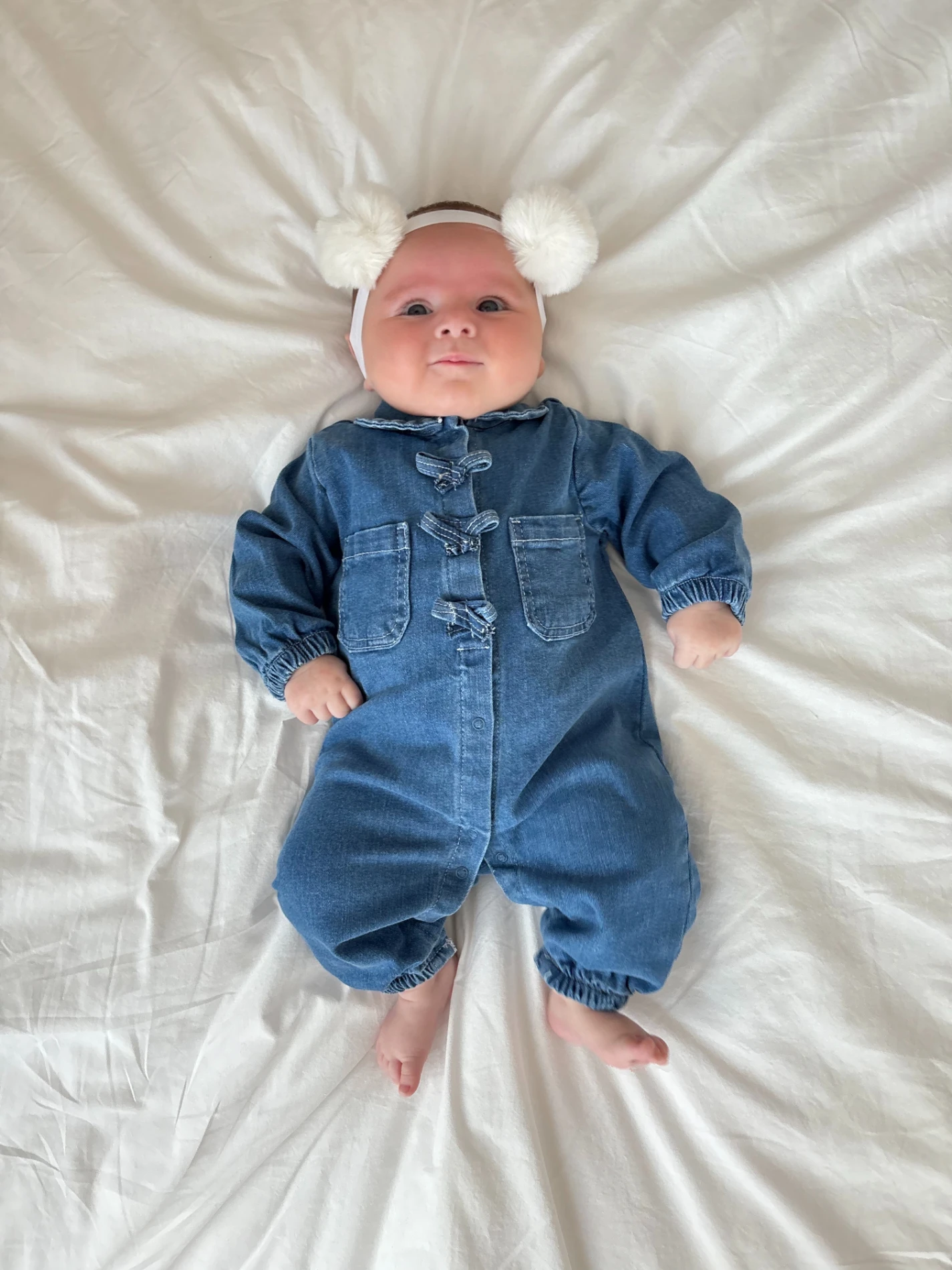 Luna Fiyonk Denim Premium Esnek Kot Tulum